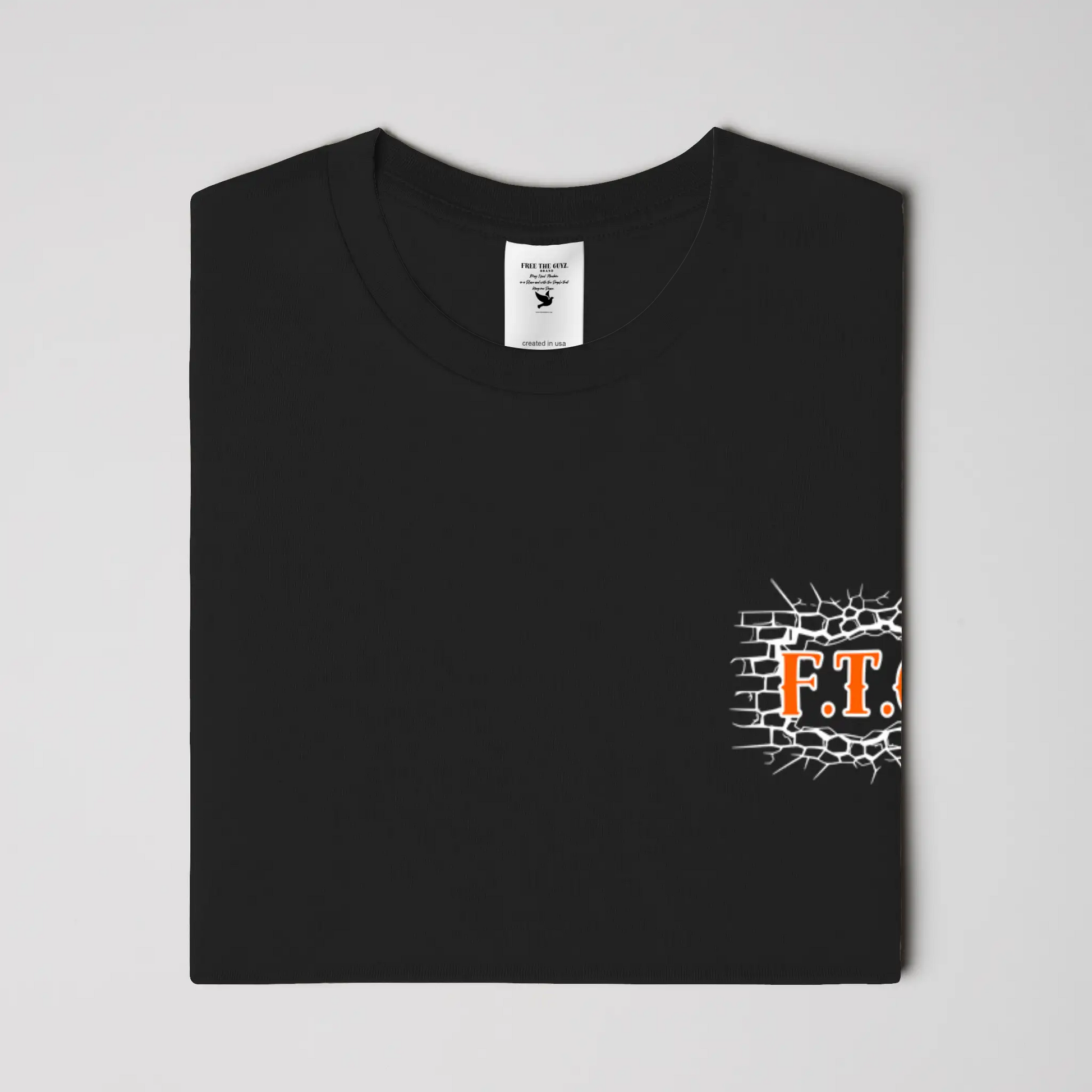 Free The Guyz Circle of Locks- Dark Orange/White