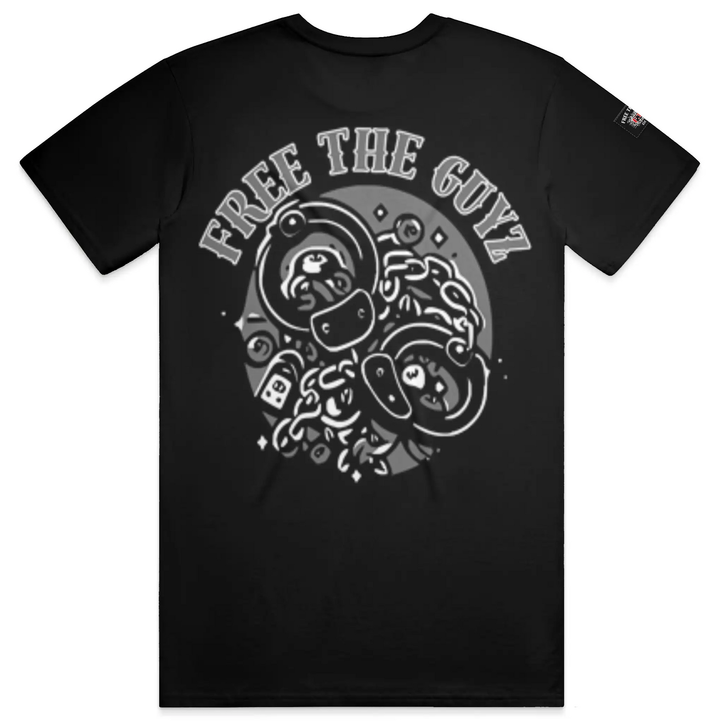Free The Guyz Circle of Locks- Dark Grey/White