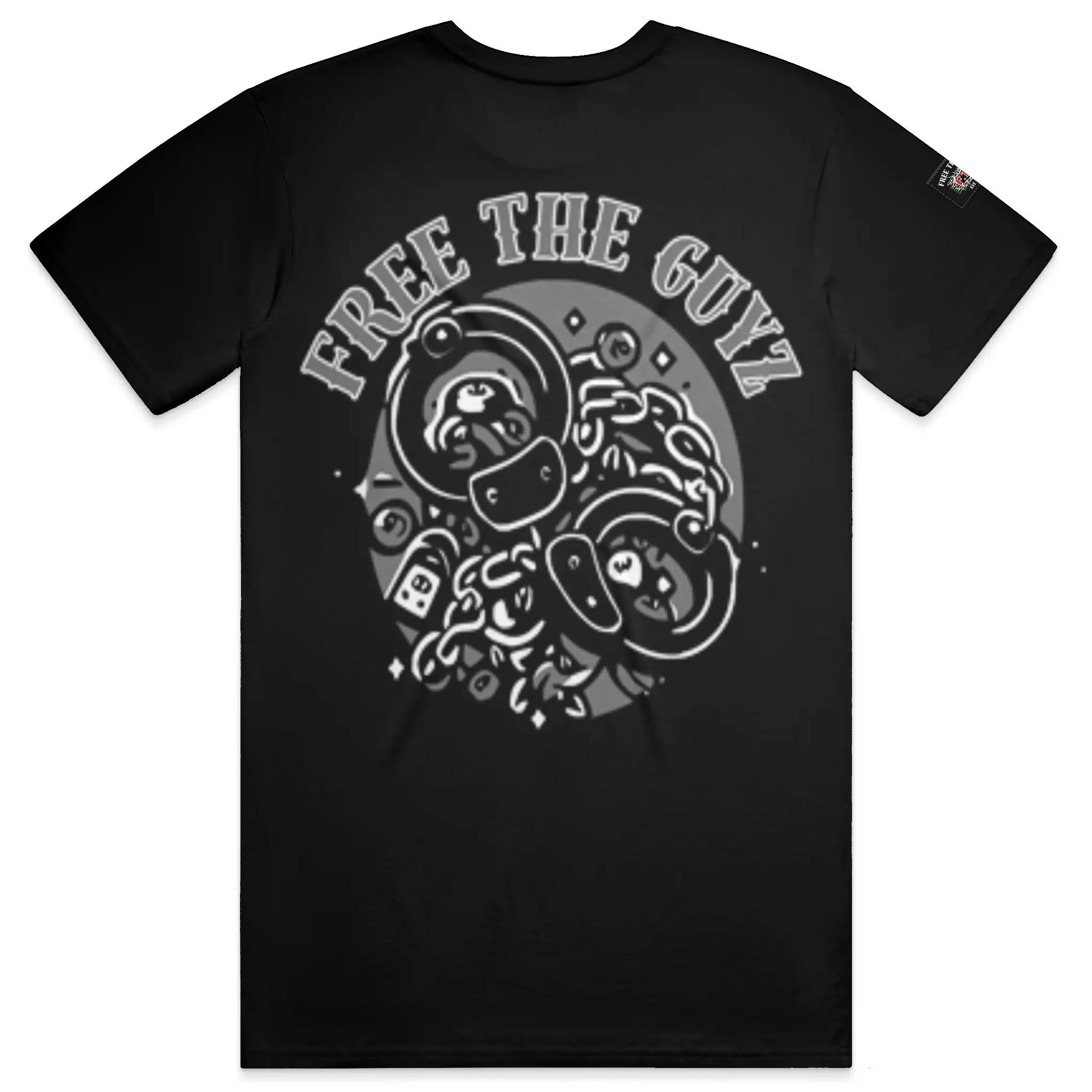 Free The Guyz Circle of Locks- Dark Grey/White