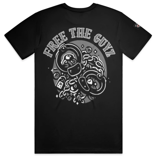Free The Guyz Circle of Locks- Dark Grey/White
