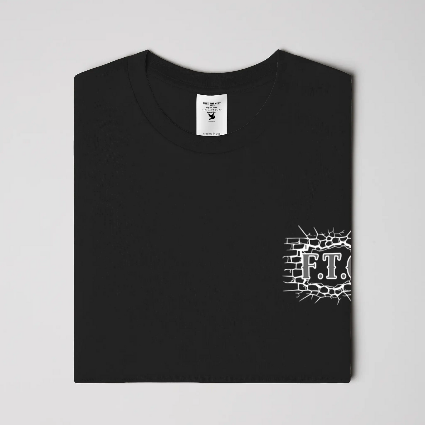 Free The Guyz Circle of Locks- Dark Grey/White