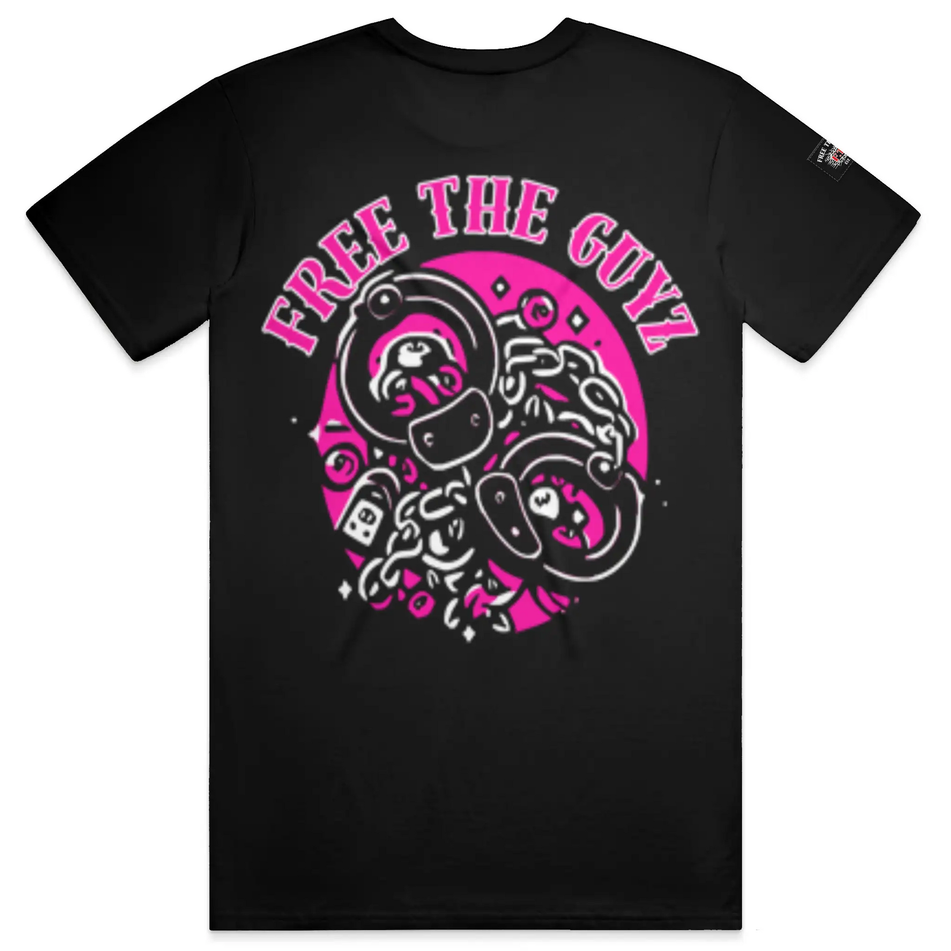 Free The Guyz Circle of Locks- Hot Pink/White