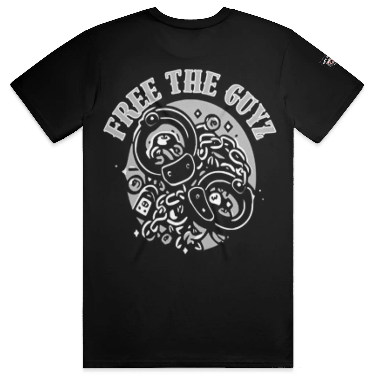 Free The Guyz Circle of Locks- Light Grey/White
