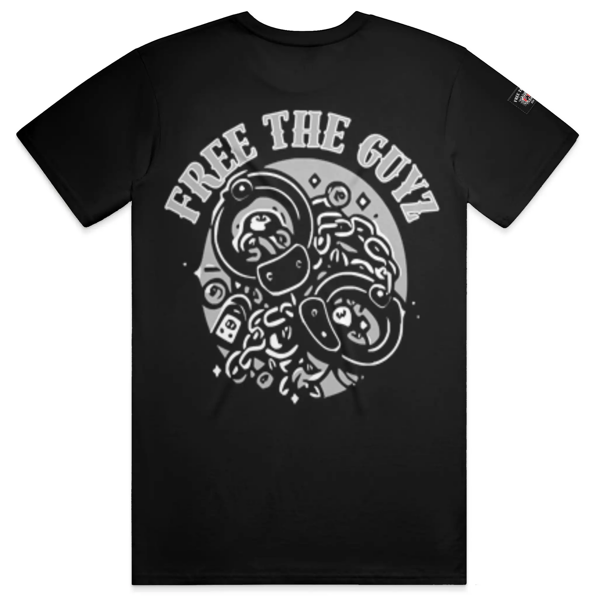 Free The Guyz Circle of Locks- Light Grey/White