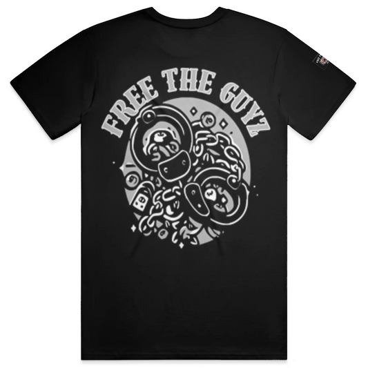 Free The Guyz Circle of Locks- Light Grey/White