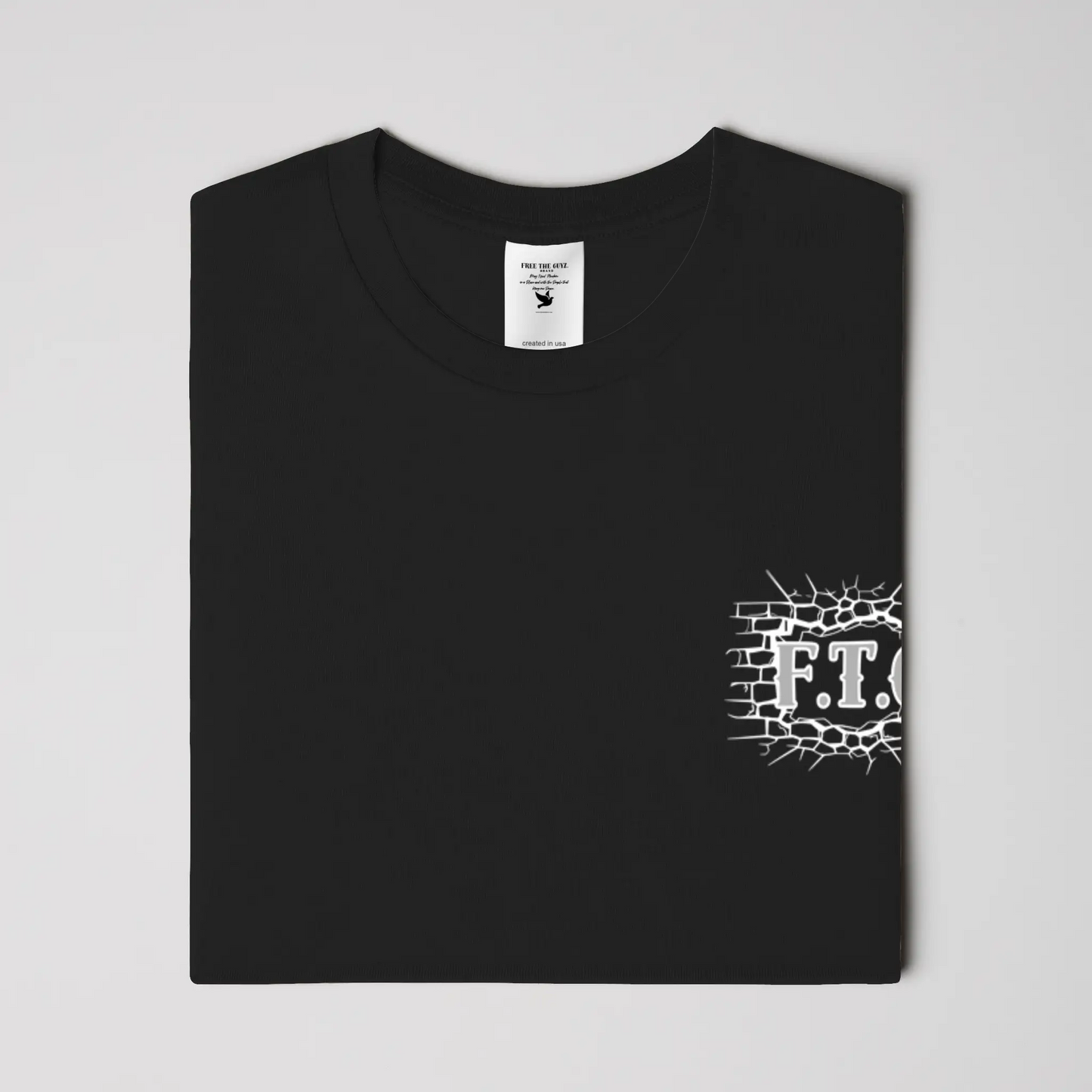 Free The Guyz Circle of Locks- Light Grey/White