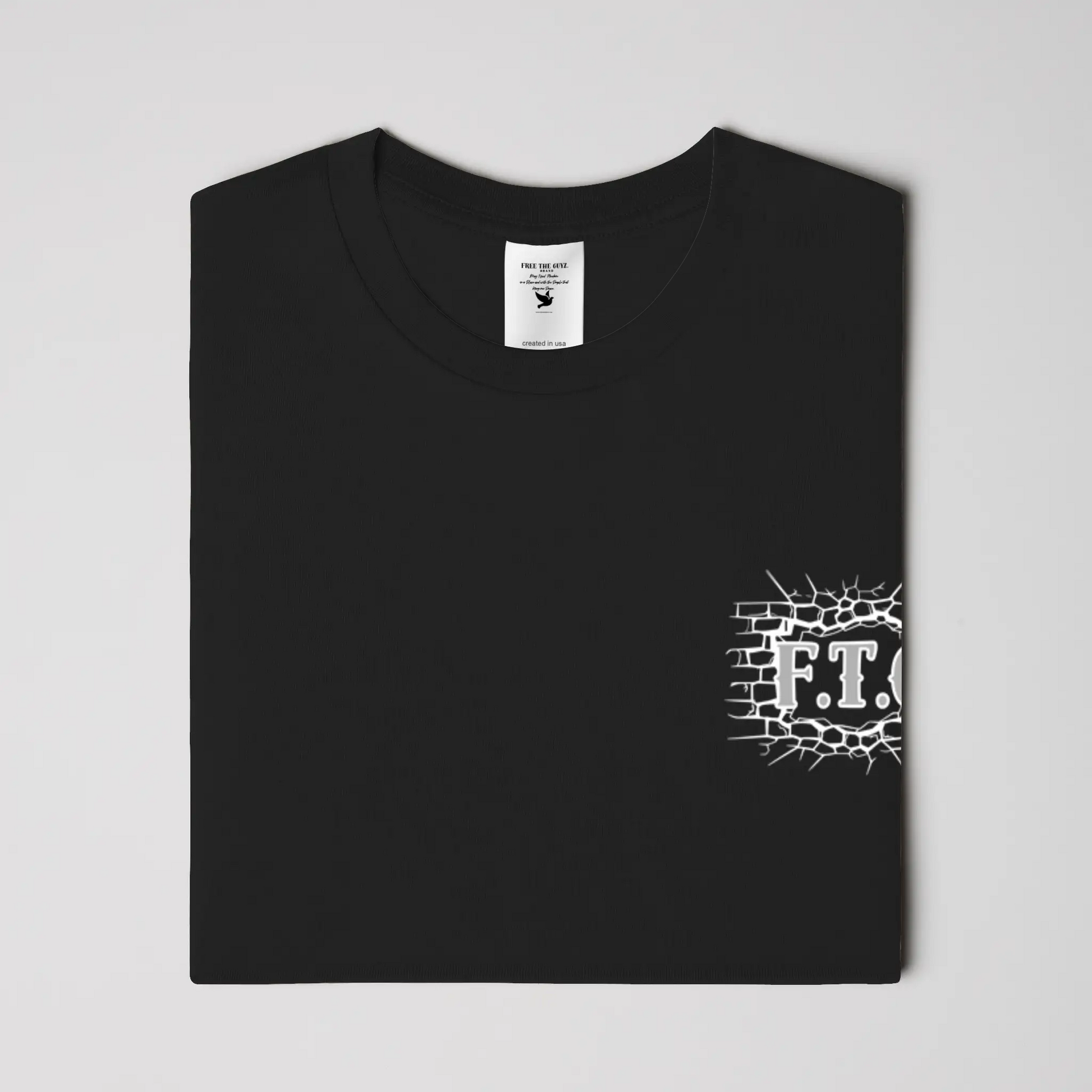 Free The Guyz Circle of Locks- Light Grey/White