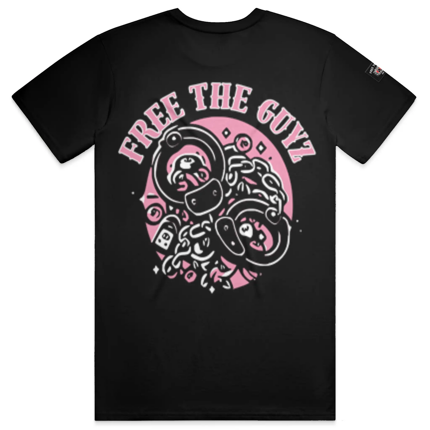 Free The Guyz Circle of Locks- Light Pink/White