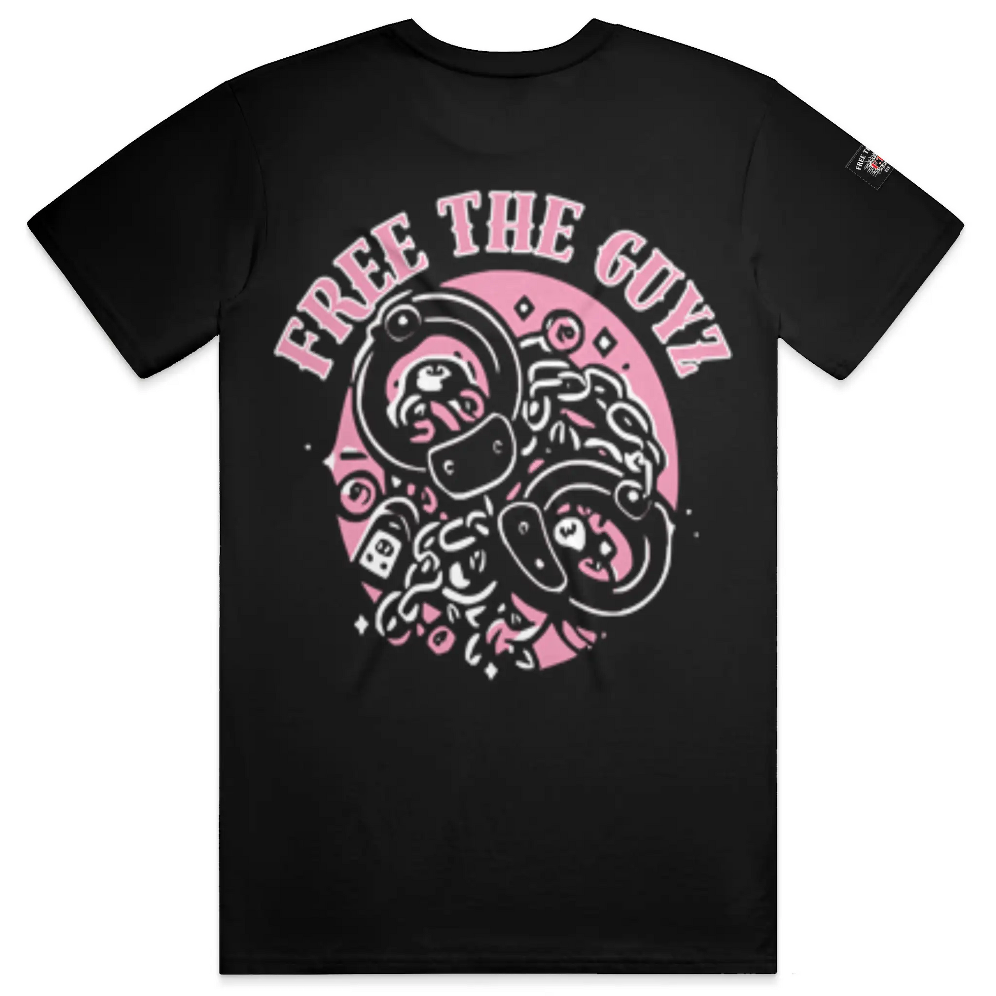 Free The Guyz Circle of Locks- Light Pink/White