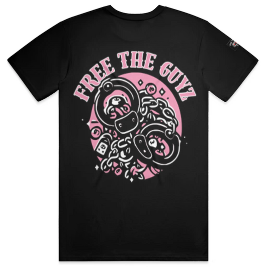 Free The Guyz Circle of Locks- Light Pink/White