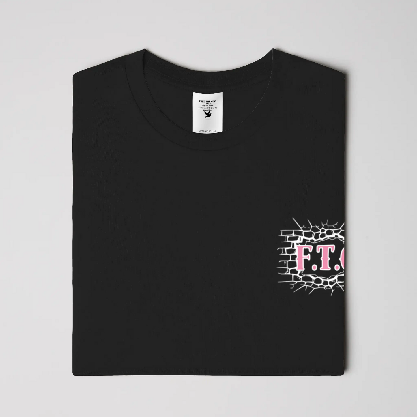 Free The Guyz Circle of Locks- Light Pink/White