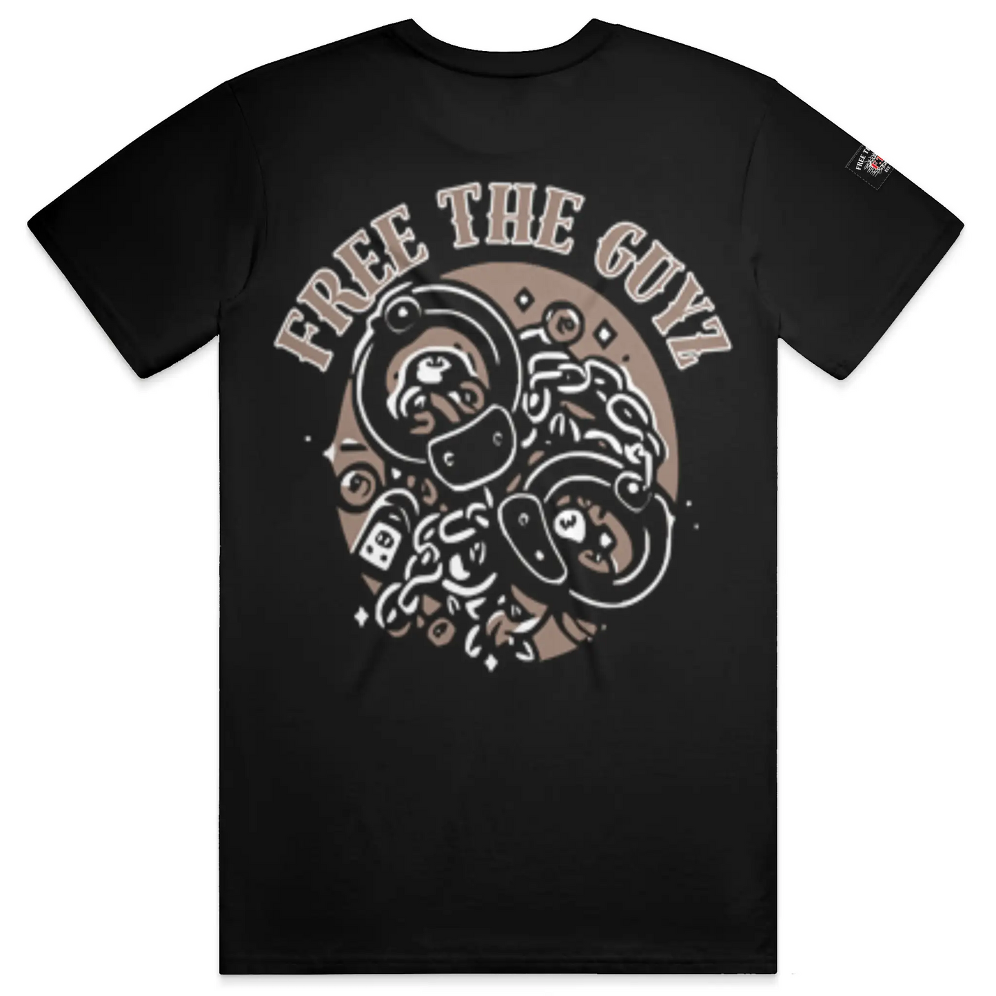 Free The Guyz Circle of Locks- Mocha/White