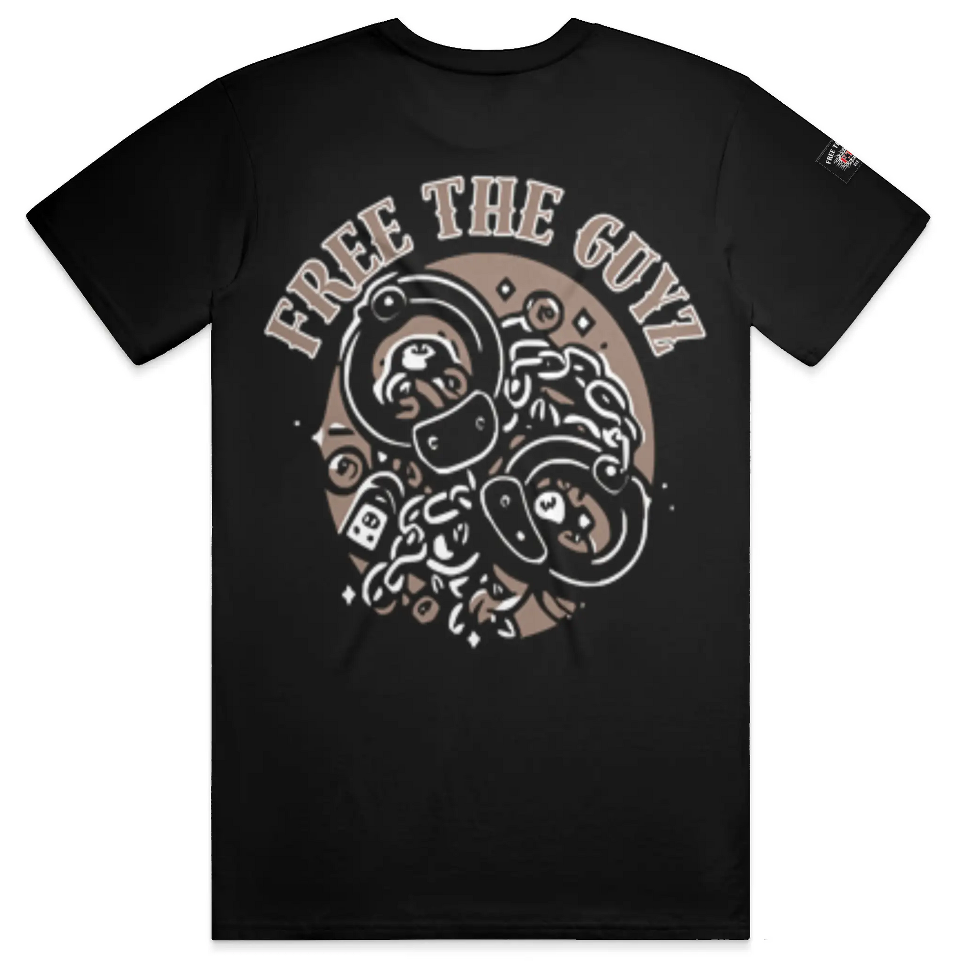 Free The Guyz Circle of Locks- Mocha/White