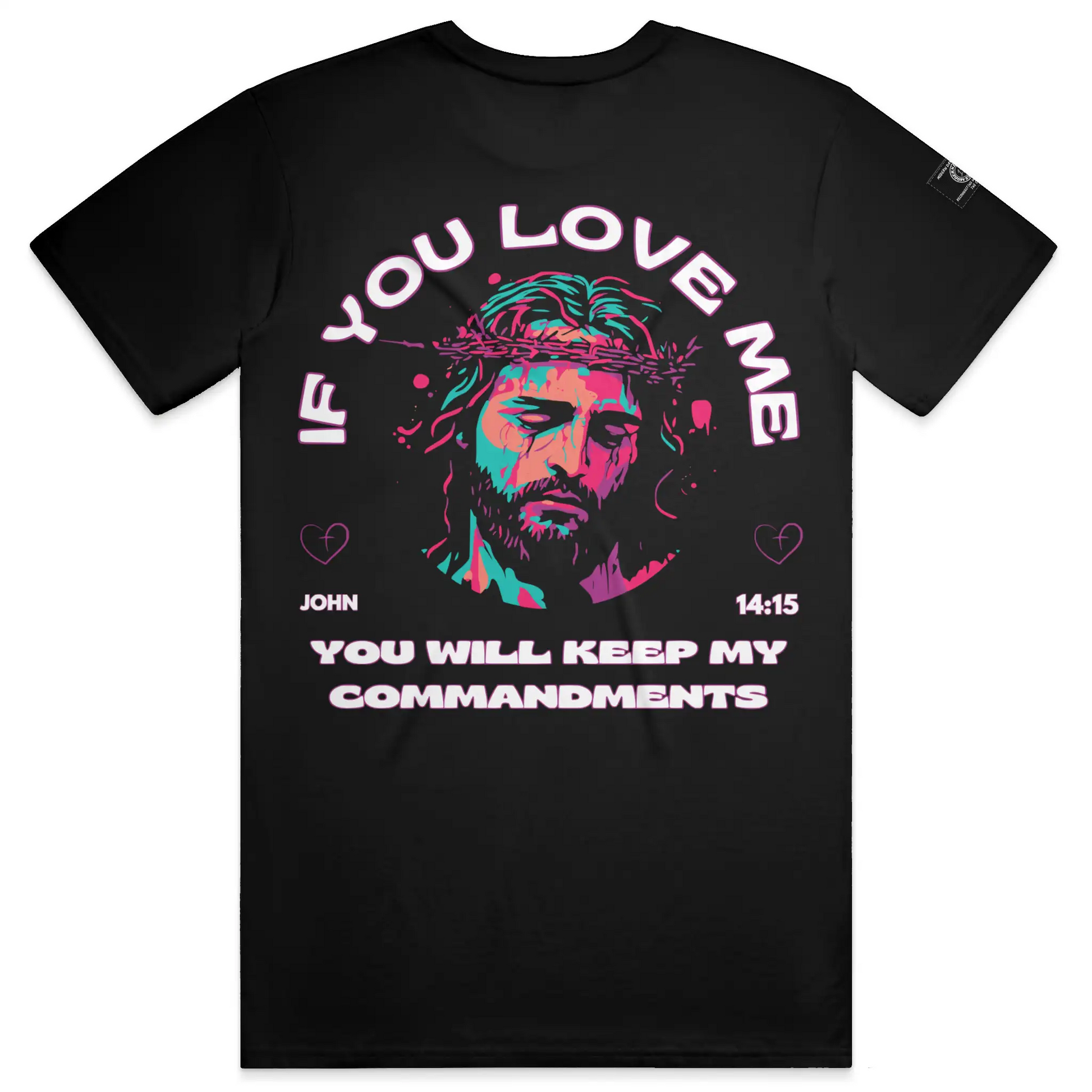 MDD Jesus purple pink teal