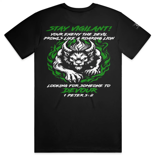 CUSTOMIZATION ITEM "Stay Vigilant" T-shirt - Pressed By U