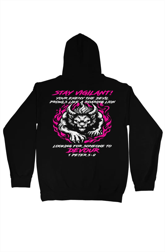 gildan pullover hoody Hot Pink Vigilant