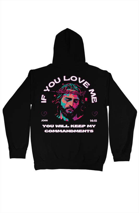 gildan pullover hoody Jesus If you love me Purple/